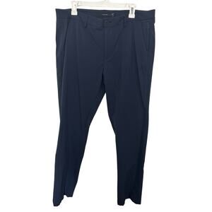 NWOT Tahari Men’s Navy Blue Stretch All Day Tech Pant Slim Fit Size 36x32